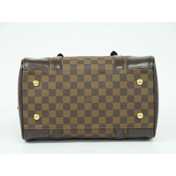 Authentic Louis Vuitton LV Barclays Damier Ebène Handbag Brown N52000 Berkeley - Picture 3 of 9